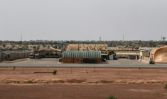 Vue générale de la base militaire Niamey 101 à Niamey, au Niger, le 15 juillet 2022, lors d’une visite officielle des ministres français des Affaires étrangères et des Armées ( AFP / BERTRAND GUAY )
