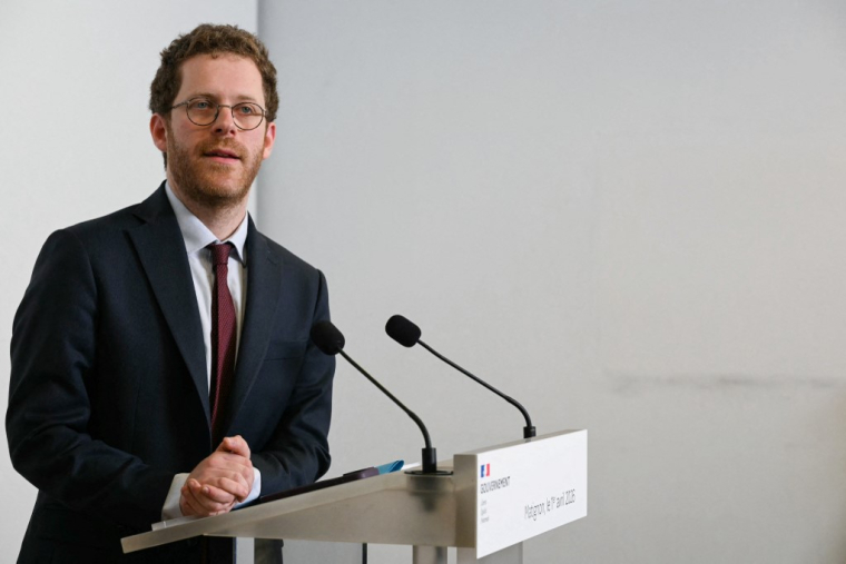 David Amiel, le 1er avril 2026, à Paris ( AFP / ANNA KURTH )
