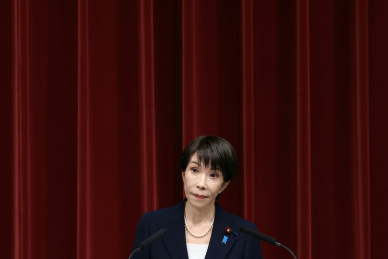 La Première ministre japonaise Sanae Takaichi donne une conférence de presse à Tokyo, le 19 janvier 2026 ( POOL / Rodrigo Reyes Marin )