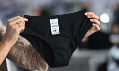 Une culotte menstruelle de la marque Elia, à Sauve, dans le Gard, le 29 septembre 2026 ( AFP / Sylvain THOMAS )