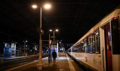 Un train de nuit Paris-Nice à Lyon Perrache le 20 mai 2021. ( AFP / ANNE-CHRISTINE POUJOULAT )