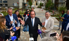 François Hollande à Tulle, le 15 juin 2024. ( AFP / PASCAL LACHENAUD )