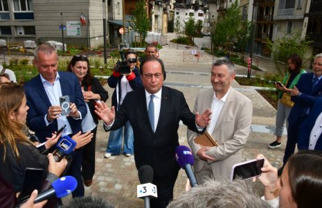 François Hollande à Tulle, le 15 juin 2024. ( AFP / PASCAL LACHENAUD )