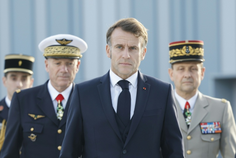 Le président Emmanuel Macron en visite à Toulouse le 12 novembre 2025.   ( POOL / Guillaume HORCAJUELO )