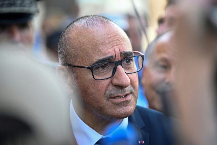 Le ministre de l'Intérieur, Laurent Nuñez, lors d'un déplacement à Nice, le 28 mai 2026 ( AFP / Frederic Dides )