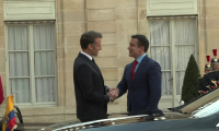 Macron accueille à l'Elysée le président de l'Equateur