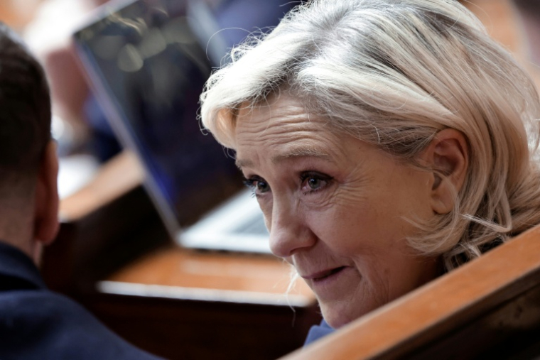 Marine Le Pen à l'Assemblée nationale le 15 avril 2026, à Paris ( AFP / STEPHANE DE SAKUTIN )