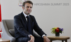 Emmanuel Macron le 19 mai à Hiroshima. ( POOL / LUDOVIC MARIN )