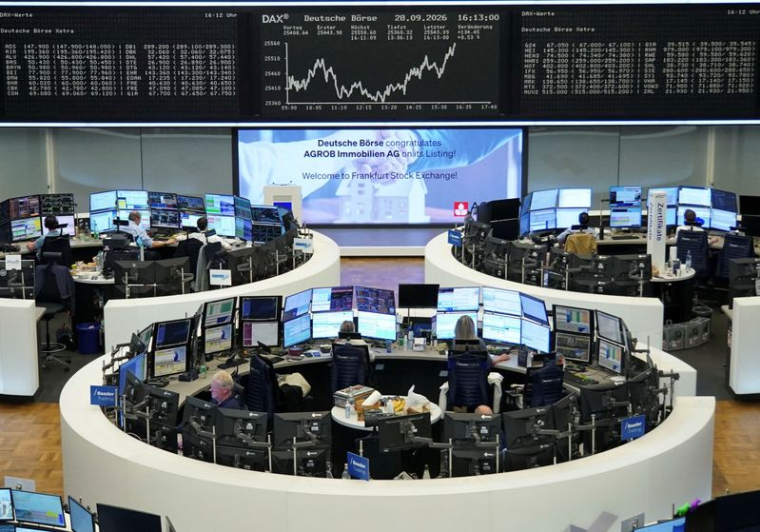 Graphique de l'indice boursier allemand DAX (Deutscher Aktienindex) à la Bourse de Francfort
