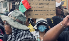 Manifestation contre les coupures répétées d'eau et d'électricité à Antananarivo le 30 septembre 2025 ( AFP / RIJASOLO )