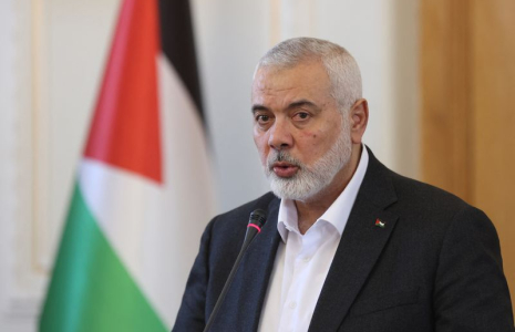 Le plus haut dirigeant du Hamas, Ismail Haniyeh, s'exprime lors d'une conférence de presse à Téhéran