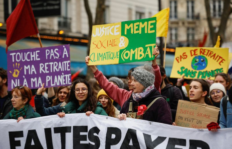 Sixième journée de protestation nationale en France contre la réforme des retraites
