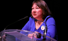 Nathalie Tehio, présidente de la LDH, le 4 février 2026 à Montreuil, près de Paris ( AFP / Thomas SAMSON )