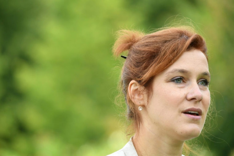 La maire écologiste de Poitiers Léonore Moncond'huy le 19 août 2021 à Poitiers ( AFP / MEHDI FEDOUACH )