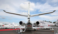 L'avion 6X de Dassault Aviation en exposition à la convention et au salon de la National Business Aviation Association (NBAA) à Orlando