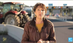 Agriculteurs : manifestation à la frontière franco-espagnole