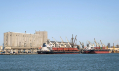 Le port de Damiette en Egypte, où deux navires ont été visés par une frappe de drone le 29 juillet ( Damietta Port Authority / - )