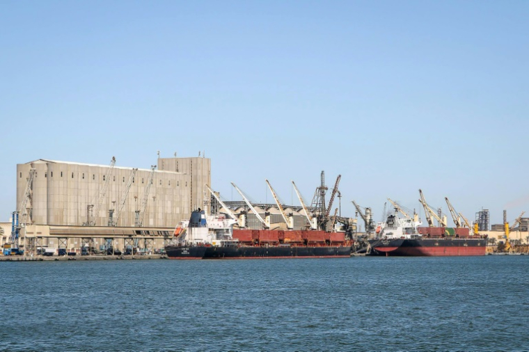 Le port de Damiette en Egypte, où deux navires ont été visés par une frappe de drone le 29 juillet ( Damietta Port Authority / - )