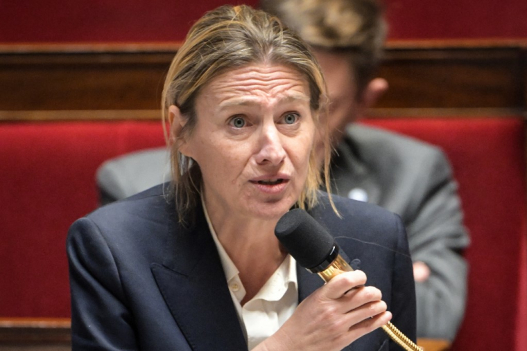 Astrid Panosyan-Bouvet, à l'Assemblée nationale, le 26 novembre 2024 ( AFP / BERTRAND GUAY )