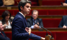 Gabriel Attal à l'Assemblée nationale, à Paris, le 30 janvier 2024. ( AFP / EMMANUEL DUNAND )