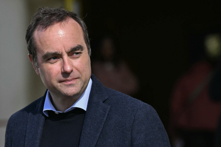 Sébastien Lecornu à Vernon, le 15 mars 2026. ( POOL / MARTIN LELIEVRE )