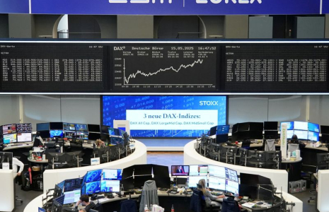 Le graphique de l'indice boursier allemand DAX est représenté à la bourse de Francfort