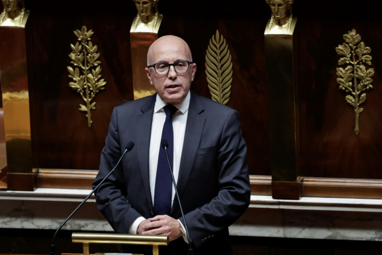 Eric Ciotti, le 31 octobre 2024 à l'Assemblée nationale, à Paris ( AFP / STEPHANE DE SAKUTIN )