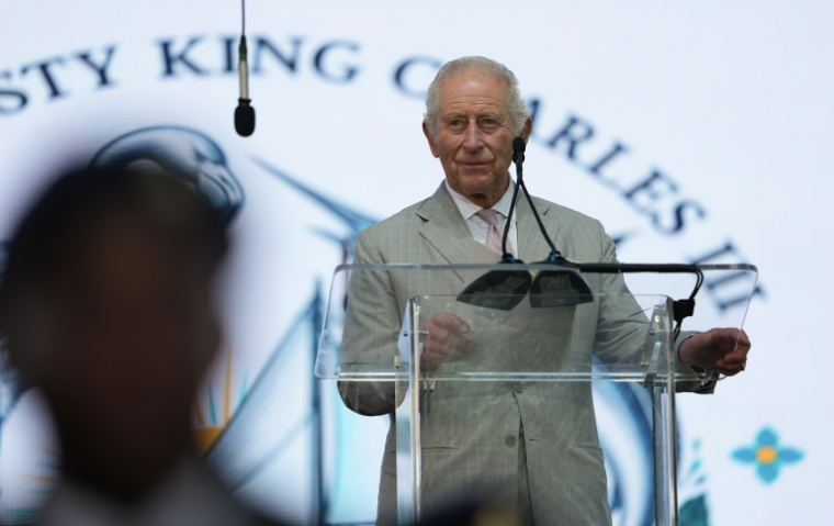 Le roi Charles III prononce un discours à Nassau, aux Bahamas, le 27 octobre 2026 ( POOL / Ben Stansall )