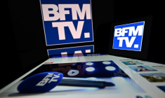 Les syndicats SNJ et CGT du groupe RMC BFM ont jugé que le projet de CMA media n'était "pas un projet éditorial mais un projet commercial" ( AFP / Lionel BONAVENTURE )