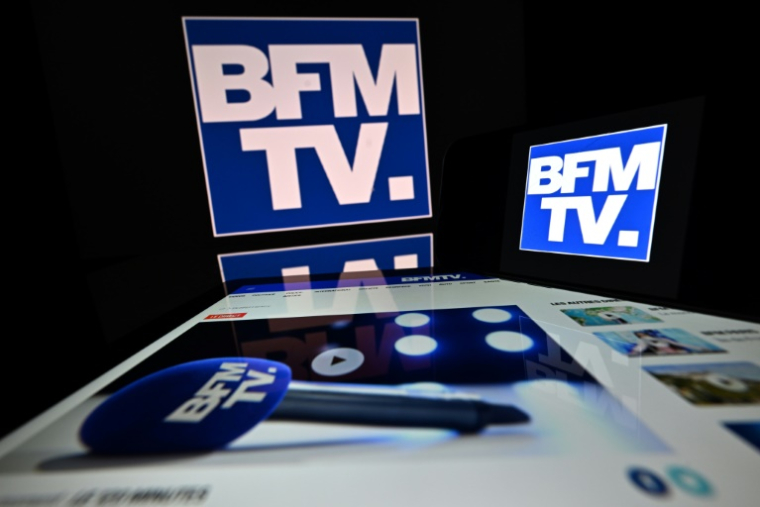 Les syndicats SNJ et CGT du groupe RMC BFM ont jugé que le projet de CMA media n'était "pas un projet éditorial mais un projet commercial" ( AFP / Lionel BONAVENTURE )
