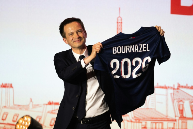 Pierre-Yves Bournazel lors du lancement de sa campagne pour les élections municipales à Paris, le 3 juin 2025 à Paris ( AFP / Emma DA SILVA )