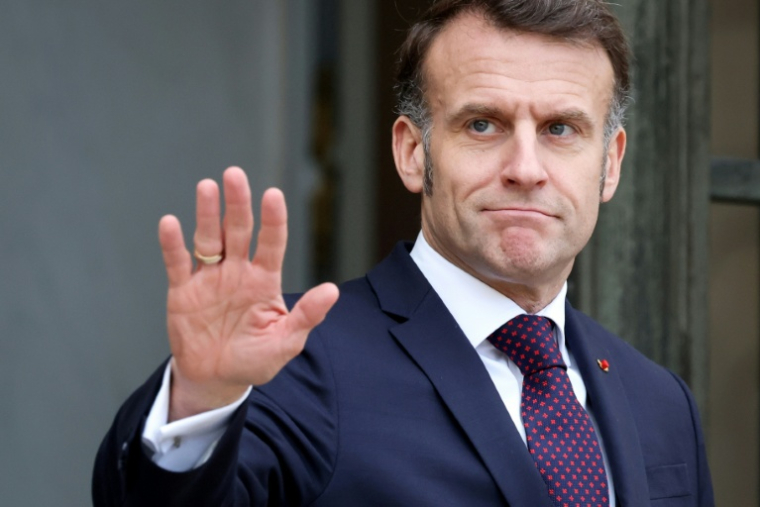 Le président français Emmanuel Macron à l'Elysée, à Paris, le 6 février 2026 ( AFP / Ludovic MARIN )