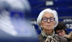 La présidente de la Banque centrale européenne (BCE), Christine Lagarde, le 9 févruer 2026 à Strasbourg ( AFP / FREDERICK FLORIN )