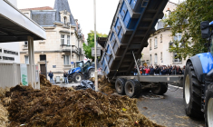 Colère des agriculteurs à Nancy, le 9 octobre 2024.  ( AFP / JEAN-CHRISTOPHE VERHAEGEN )