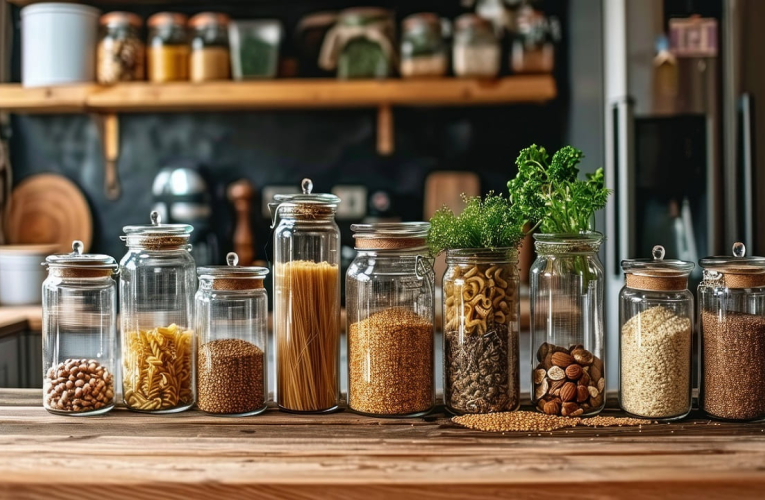(Crédits photo : Adobe Stock - Bocaux d'aliments dans la cuisine susceptibles de contenir des produits très chers voire de luxe)
