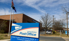 Un bâtiment de la poste américaine, à Washington le 23 mars 2025 ( GETTY IMAGES NORTH AMERICA / TASOS KATOPODIS )