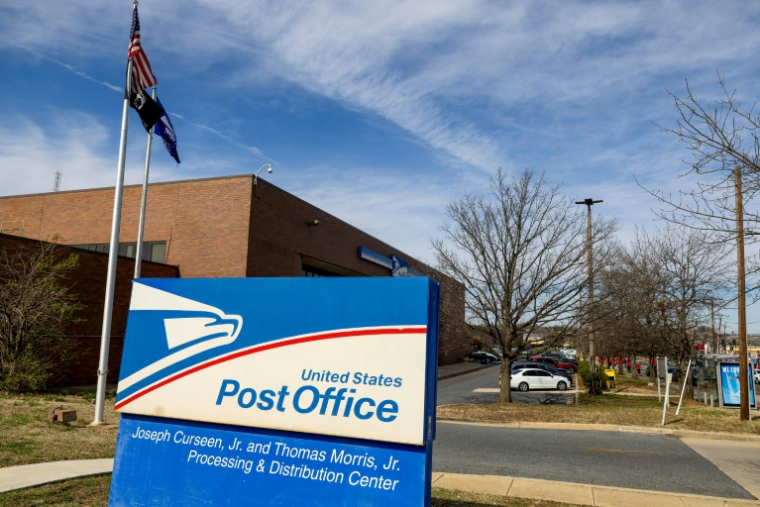 Un bâtiment de la poste américaine, à Washington le 23 mars 2025 ( GETTY IMAGES NORTH AMERICA / TASOS KATOPODIS )