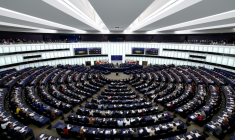 L'assemblée du Parlement européen de Strasbourg, le 23 octobre 2024 ( AFP / FREDERICK FLORIN )