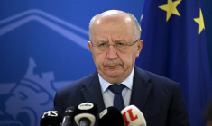 Le commissaire européen à la Défense Andrius Kubilius, le 26 septembre 2025, en Finlande ( Lehtikuva / MARKKU ULANDER )