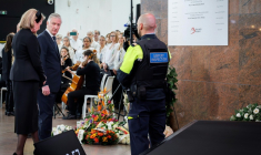 Le couple royal belge Mathilde et Philippe, le 22 mars 2026, aux commémorations des attentats de Bruxelles ( BELGA / BENOIT DOPPAGNE )