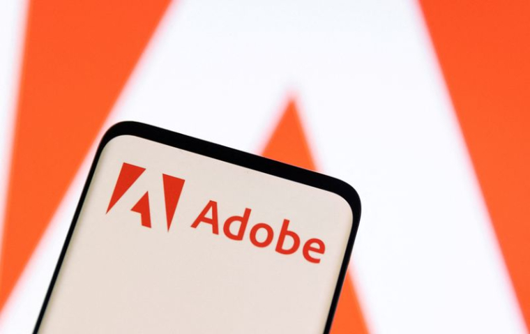 Logo d'Adobe sur un smartphone