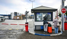 Le poste frontière entre Moldavie et Ukraine à Palanca, en Moldavie, le 6 janvier 2026 ( AFP / Daniel MIHAILESCU )