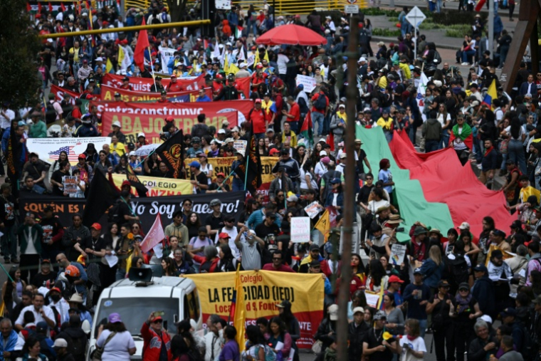Manifestation contre le gouvernement de la Espriella à Bogota, le 14 octobre 2026 ( AFP / Raul ARBOLEDA )