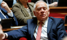 François Patriat lors d'une séance de travail au Sénat, le 23 janvier 2025 à Paris ( AFP / Ludovic MARIN )
