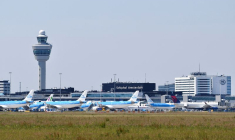 Vue générale de l'aéroport de Schiphol à Amsterdam