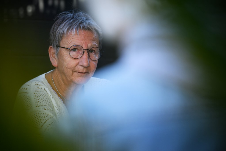 Martine Froger à Varilhes, le 30 mars 2023. ( AFP / LIONEL BONAVENTURE )