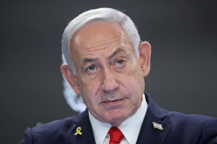 Conférence de presse du Premier ministre israélien Benjamin Netanyahu à Jérusalem