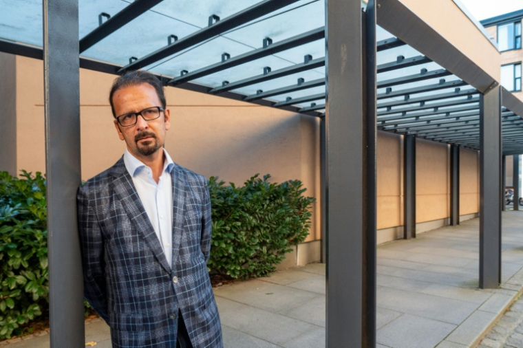 Le directeur de l'ONG Iran Human Rights (IHR), Mahmood Amiry-Moghaddam, à Oslo, le 21 septembre 2022 ( AFP / Petter BERNTSEN )