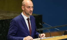 Jean-Noël Barrot, ministre français de l'Europe et des Affaires étrangères, s'adresse au "Sommet du futur" au siège des Nations Unies à New York