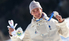 Ski de fond - Cérémonie des vainqueurs du 10km + 10km Skiathlon hommes